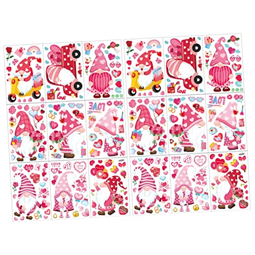 Amosfun 2 Juegos De Pegatinas De Pared Para El Día De San Valentín Decoración De Bodas Pegatinas De Dibujos Animados Decoración De Calcomanías De Pared Con Forma De Corazón