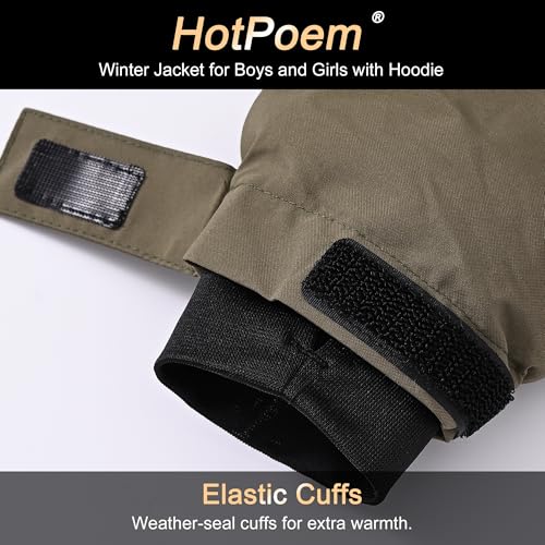 Image of Winter Jacket for Boys and Girls Waterproof Ski Jacket Winter Snow Coat Hooded Fleece Windproof with Zip Pockets