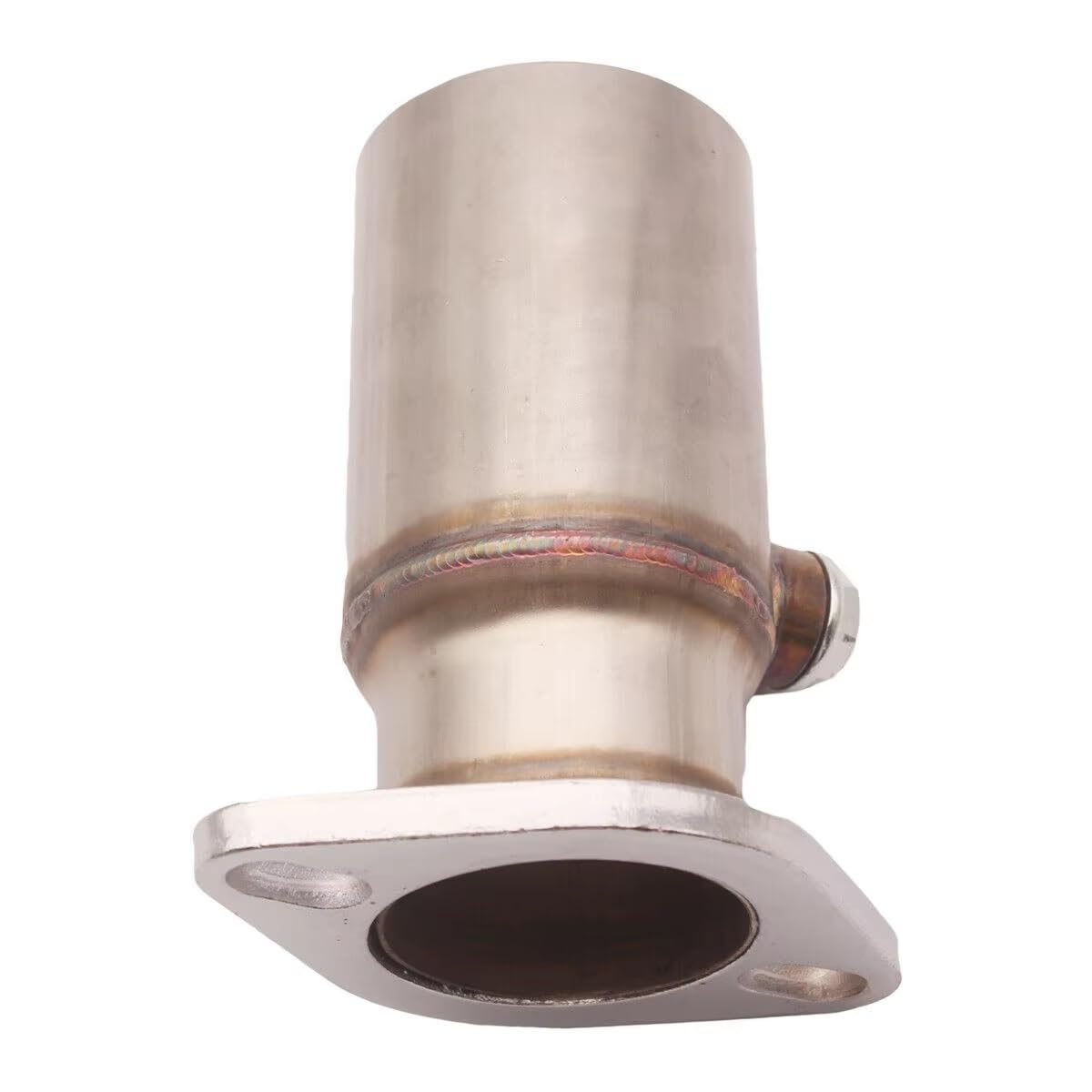 Auto Tubo Scarico Acciaio Tubi In Acciaio Inox Da 3" A Flangia Riduttrice A 2 Bulloni Da 2,5" Con Tappo O2 Scarico Downpipe