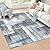 VK·LIVING Washable Rug Modern Area Rug 5'x7' Low Pile Bedroom Rug, Thin Living Room Rug with Non Slip Backing No Shedding Large Area Rug Lightweight Abstract Machine Washble Rug for Home,Grey