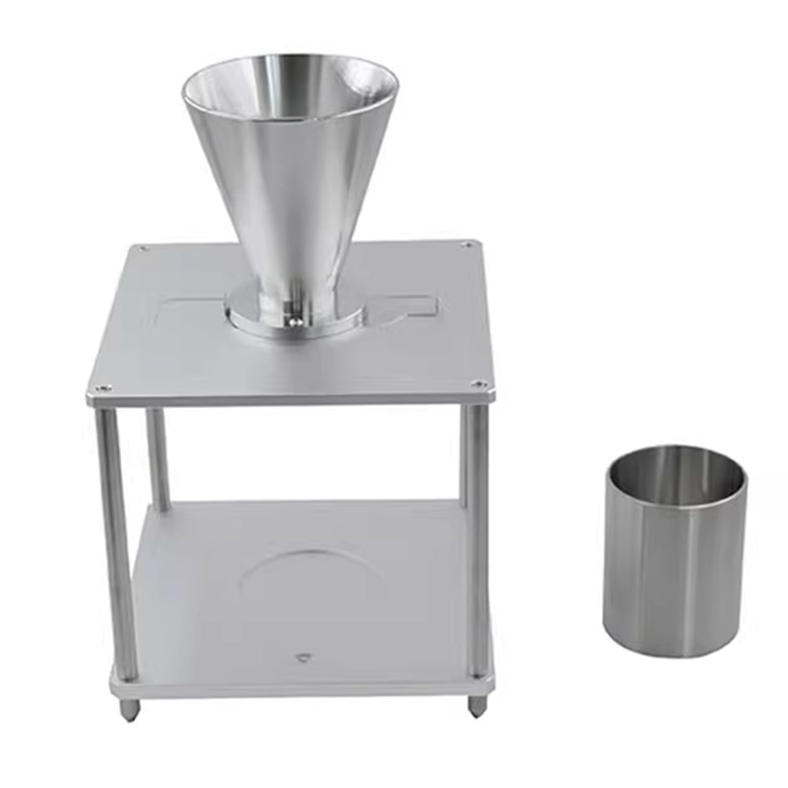 Tester gęstości objętościowej, naturalny wolumetr akumulacji z lejkiem stożkowym, wylot 30 mm, kubek pomiarowy 500 ml, miernik gęstości proszku ze stali nierdzewnej