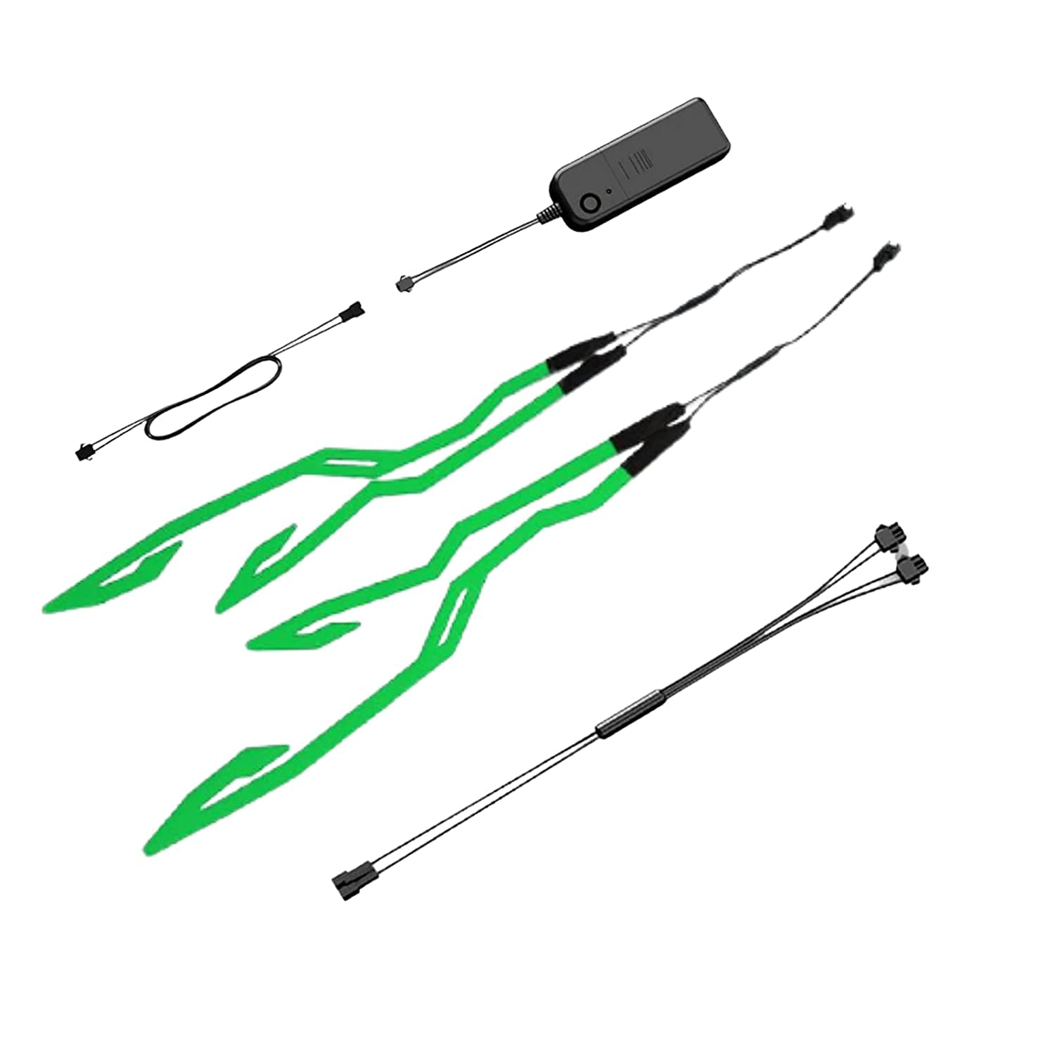 Acube Mart Motorcycle Bike Helmet Led Light Strip Kit Bar 3 Modes with 4 Strips (Green) LED Helmet Strip Light (Green)-picture-23