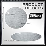 Frienda-25-Pcs-Oil-Absorbent-Pads-for-55-Gallon-Drums-Barrel-Top-Absorbent-Mat-22-Inch-Diameter-Drum-Lid-Oil-Mat-with-Bungs-075-Inch-Diameter-and-2-Inch-Diameter-Gray