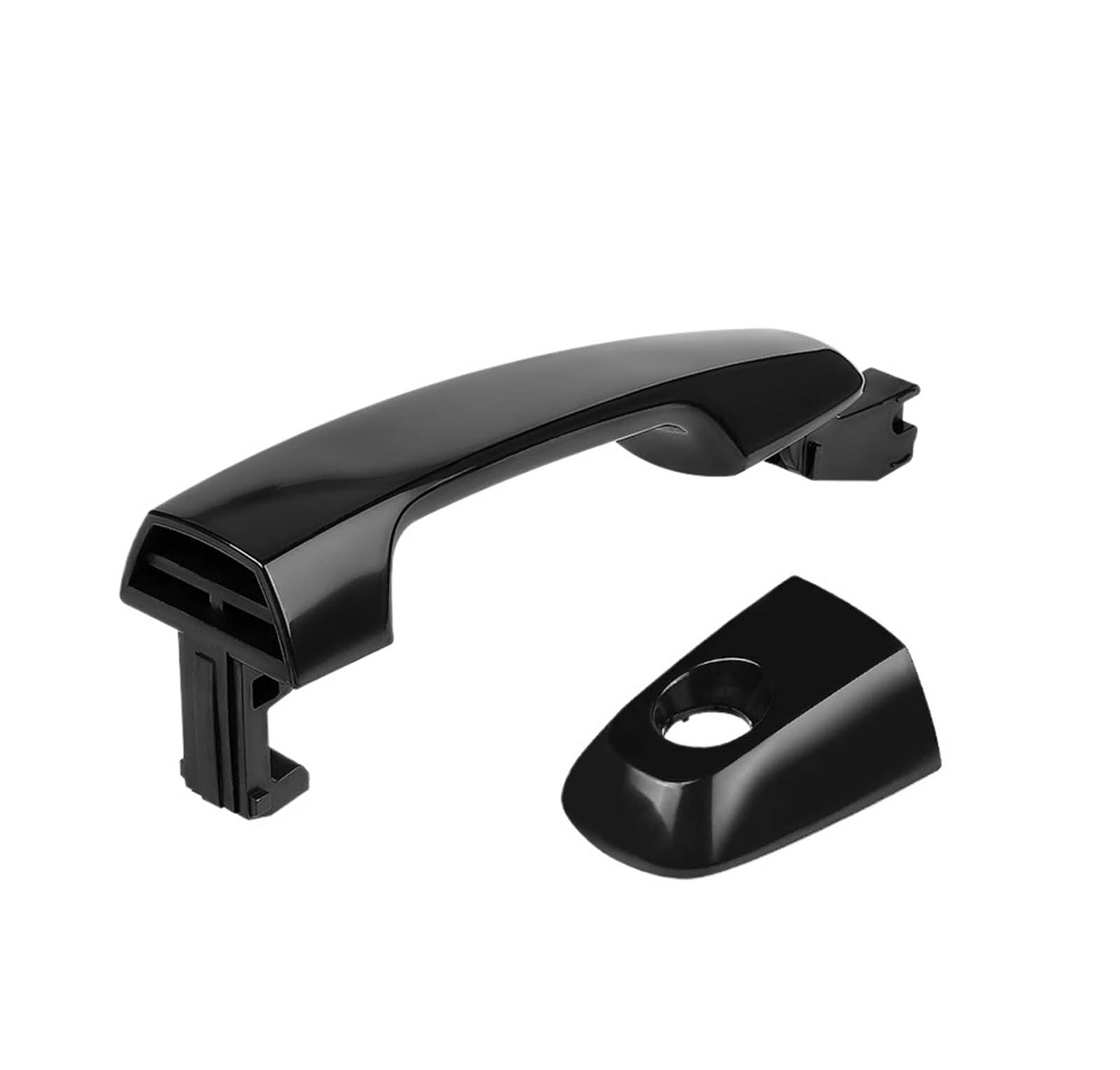 PaCsci Car Outer Door Handle for Mitsubishi for Triton ML MN 2006-2015 Exterior Door Handle Chrome Black Door Handle(Black Front LH-RH)