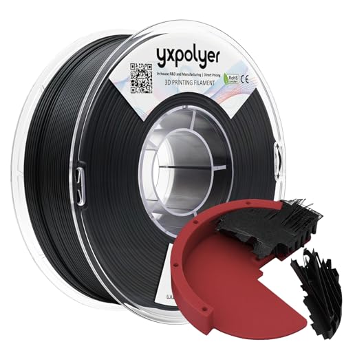 Image of YXPOLYER Breakaway Support Filament 1kg 1.75mm Black with Heat-Resistant Reusable AMS-Compatible Spool, Solvent-Free Support Material for Nylon, PA-CF, PPS, PC-CF, and More Engineering-Grade Filament