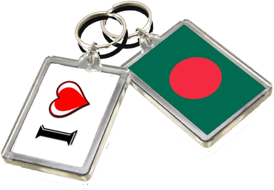 I HEART BANGLADESH FLAG KEYRING KEYCHAIN