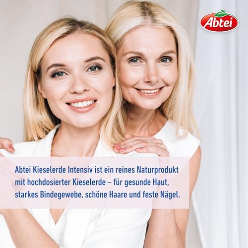 Abtei Kieselerde Intensiv Kapseln, 60 Stück, feste Nägel, schöne Haare, gesunde Haut und festes Bindegewebe, 1-er Pack (1 x 60 St.)