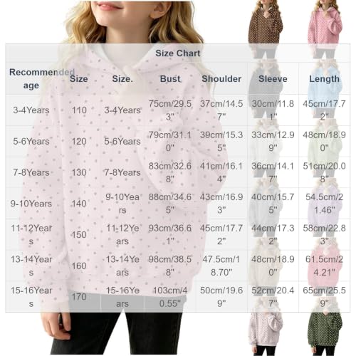 Kiavfrkp Hoodies for Teen Girls Cute Polka Dots Pullover Hooded Sweatshirt - image 4