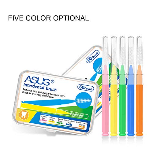 Anself — 60 peças de limpeza interdental de fio dental, limpeza interdental, higiene bucal, escova d