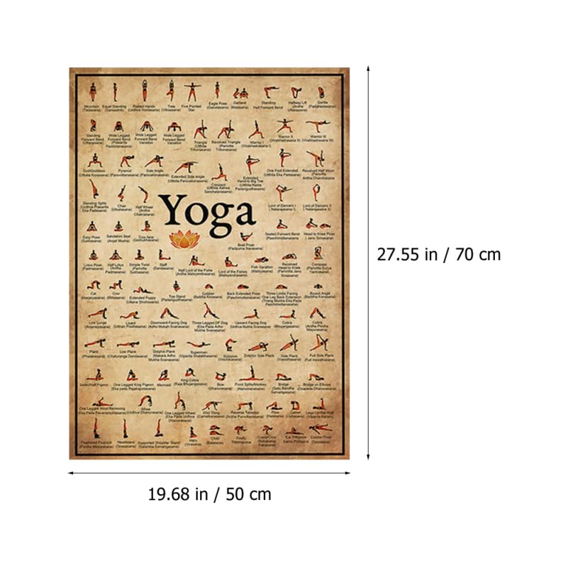 VANZACK Poster Di Yoga Decorativo per Parete Immagine Della Parete Della Postura Yoga Decorazione Immagine Resistente Per Camera Da Letto