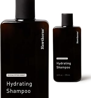 Hawthorne Men's Daily Hydrating Shampoo. For Stronger, Healthier Hair with Pure Argan Oil and Coconut Oil. Mint and Eucalyptus Scent. Sulfate Free, Paraben Free. 8 fl. oz.