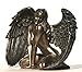 Bronzed Finish Kneeling Nude Winged Female Statue