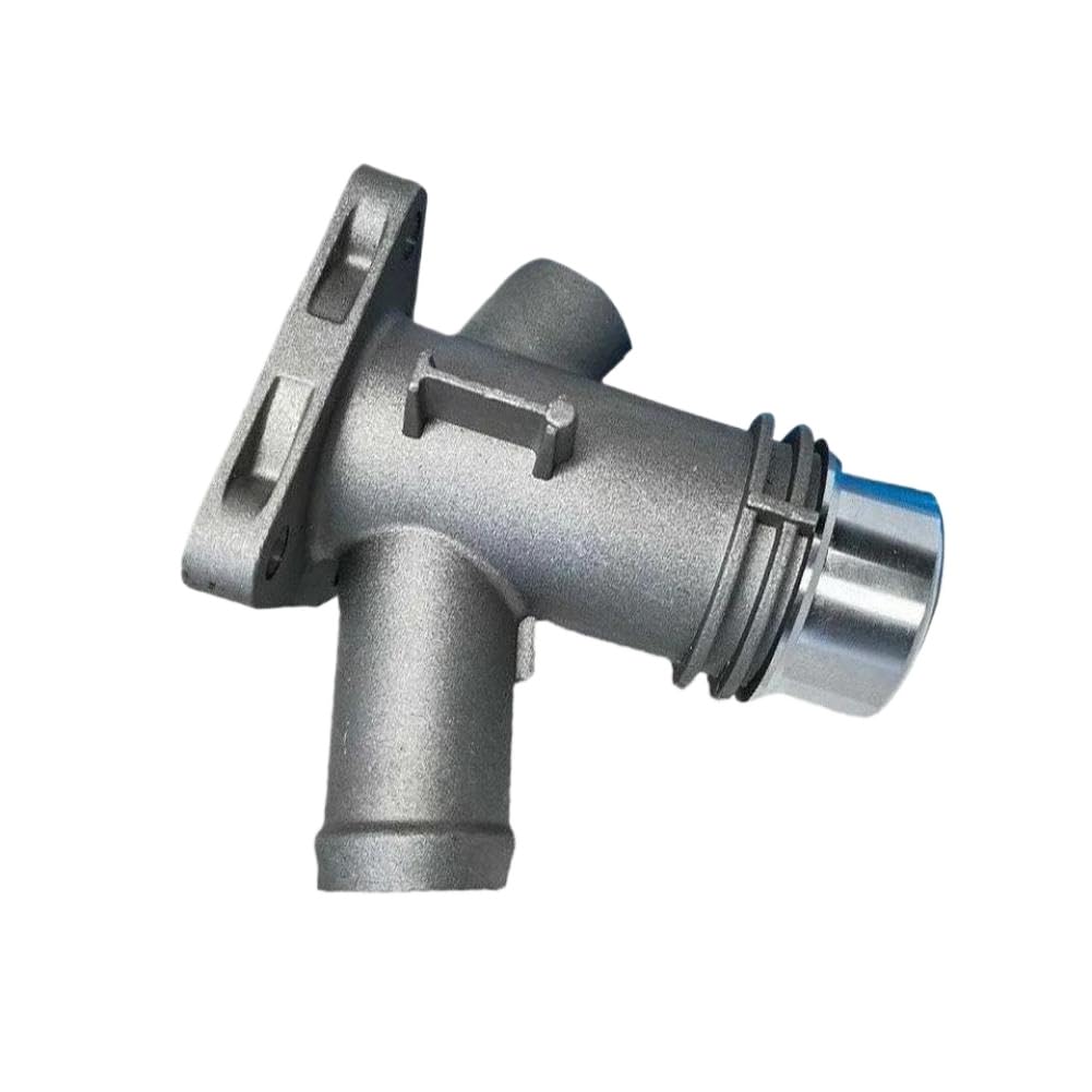 Plastic Or Aluminum Engine Coolant Thermostat Outlet Connector Compatible with F22 F23 F30 F31 F32 F33 F34 G30 G12 G01 G02(Aluminum)