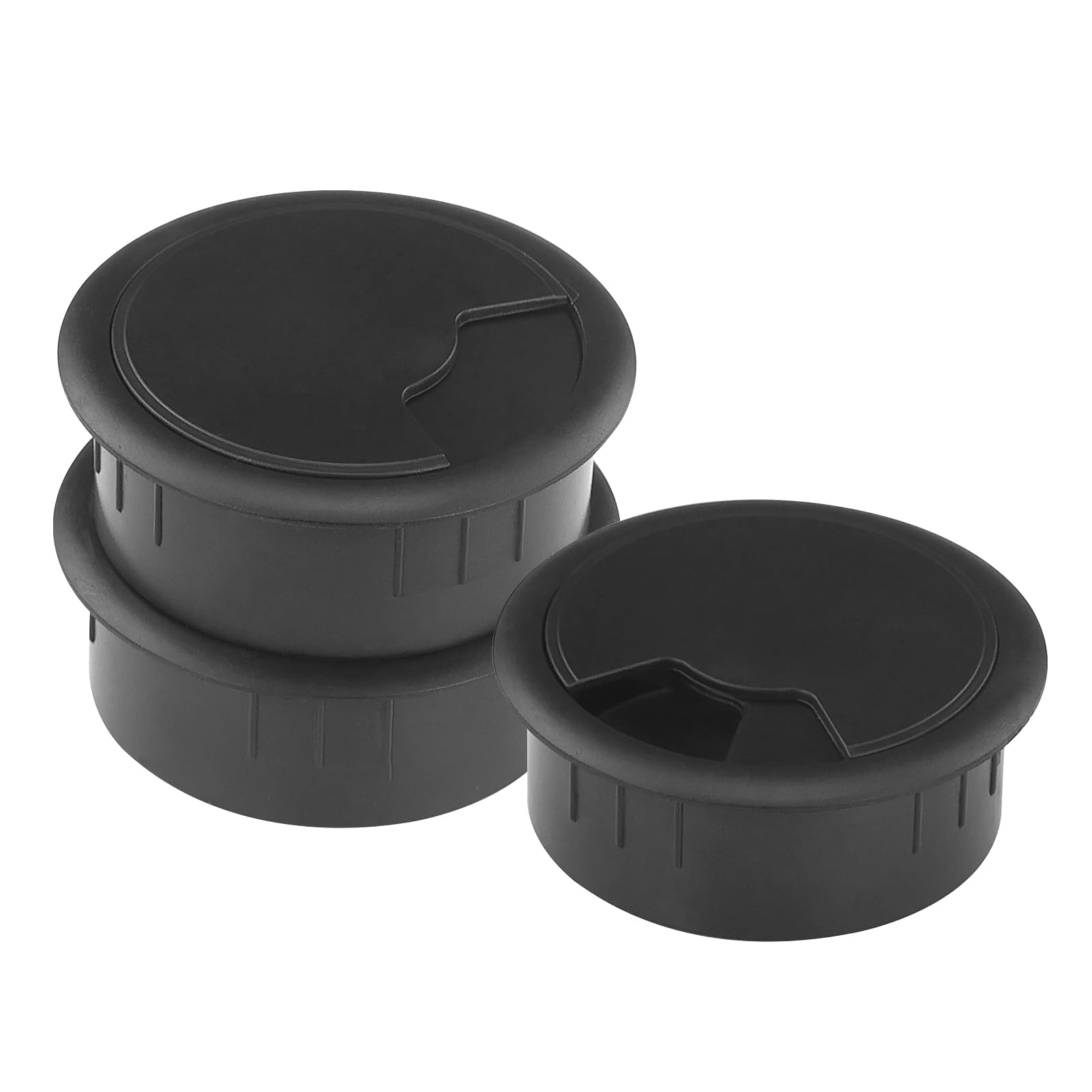 Pasacables para escritorio 60 mm plástico negro