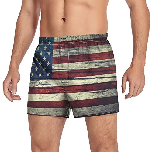 Aflyko Novelty Boxer Shorts Patriot Flag Relaxed Fit Boxers Patriot Men's Underwear S-XXL - Main Image
