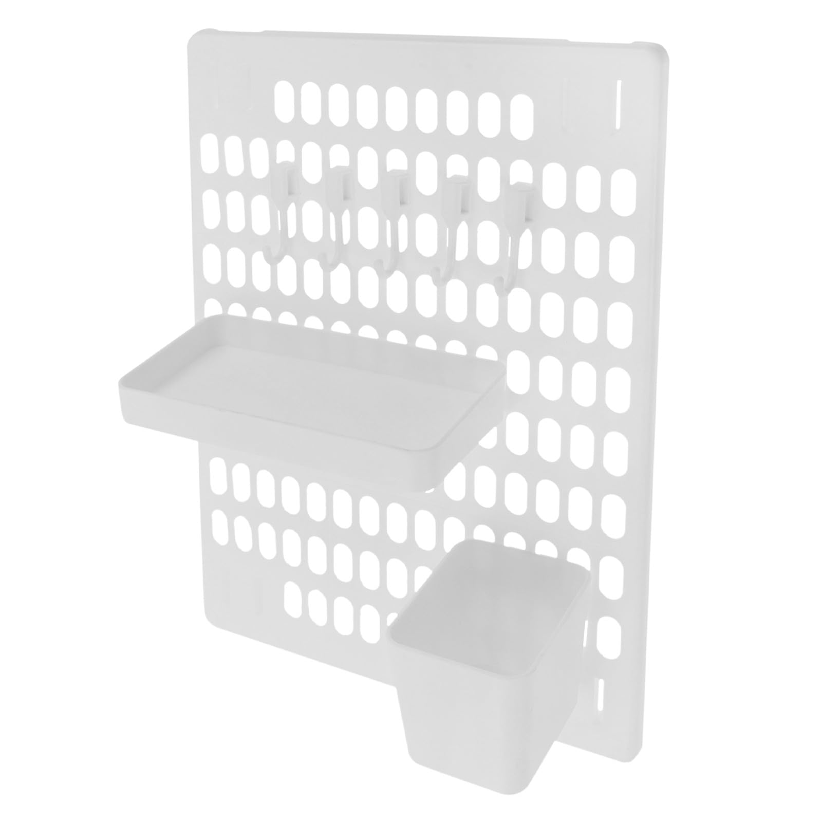Tablero perforado de plastico estante organizador para pared que optimiza espacio en casa