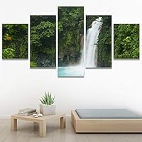 SIGNWIN 5 Panel Canvas Wall Art Modern Art Dramatic Farmhouse/Country Mountain Multicolor Nature Photography for Home Decorations Ready to Hang - 60
