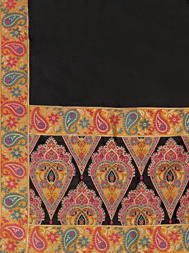 Image of PURVAJA Women's Jacquard Semi-Stitched Lehenga choli