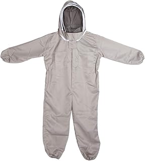 Terno de apicultura ventilado, terno de apicultura respirável removível material de algodão algodão apicultor terno durável para apicultor