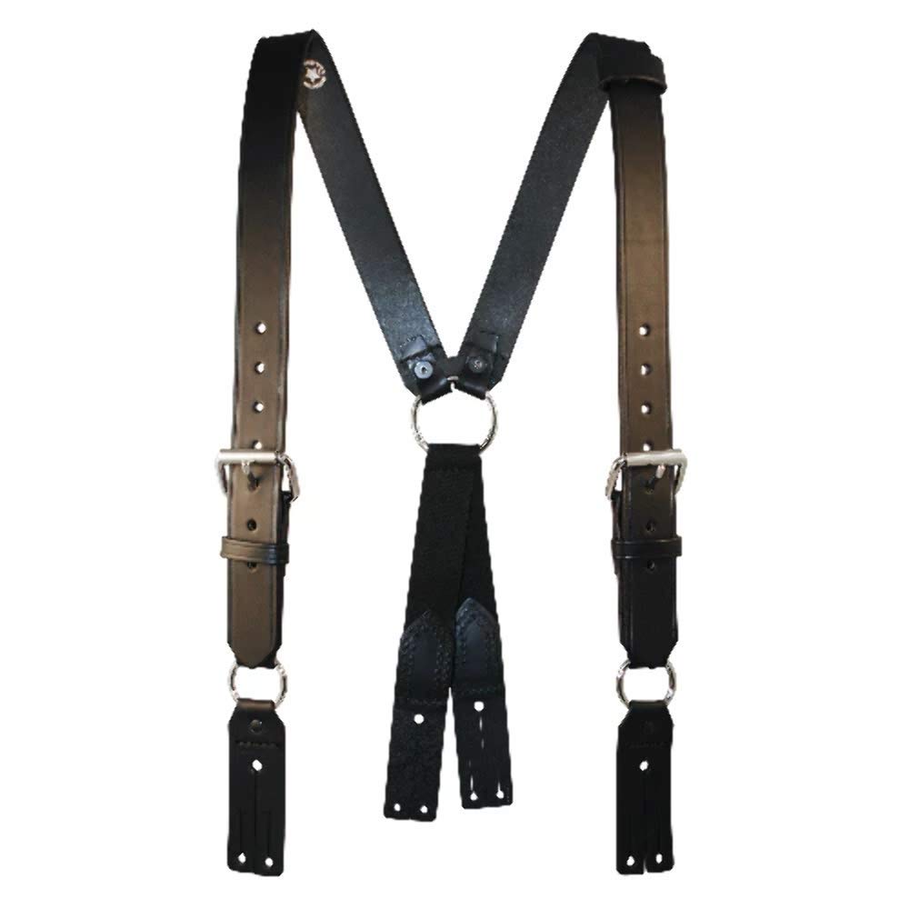 Boston Leather Firefighter's Suspenders Button Reg