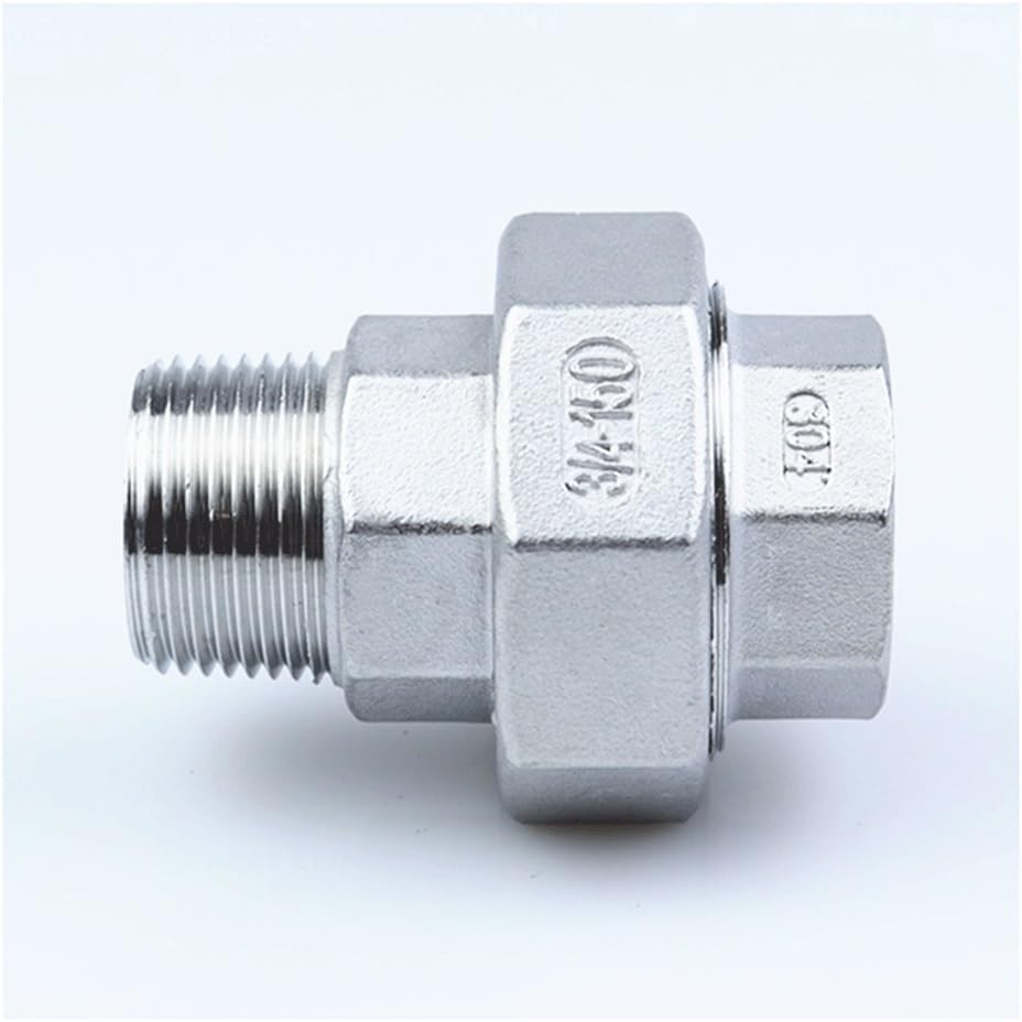 Stainless Steel Hex Nipple,1pcs Stainless Steel 304 Male to Female Threaded Union Cast Live Connection Pipe Fitting,(1/2")