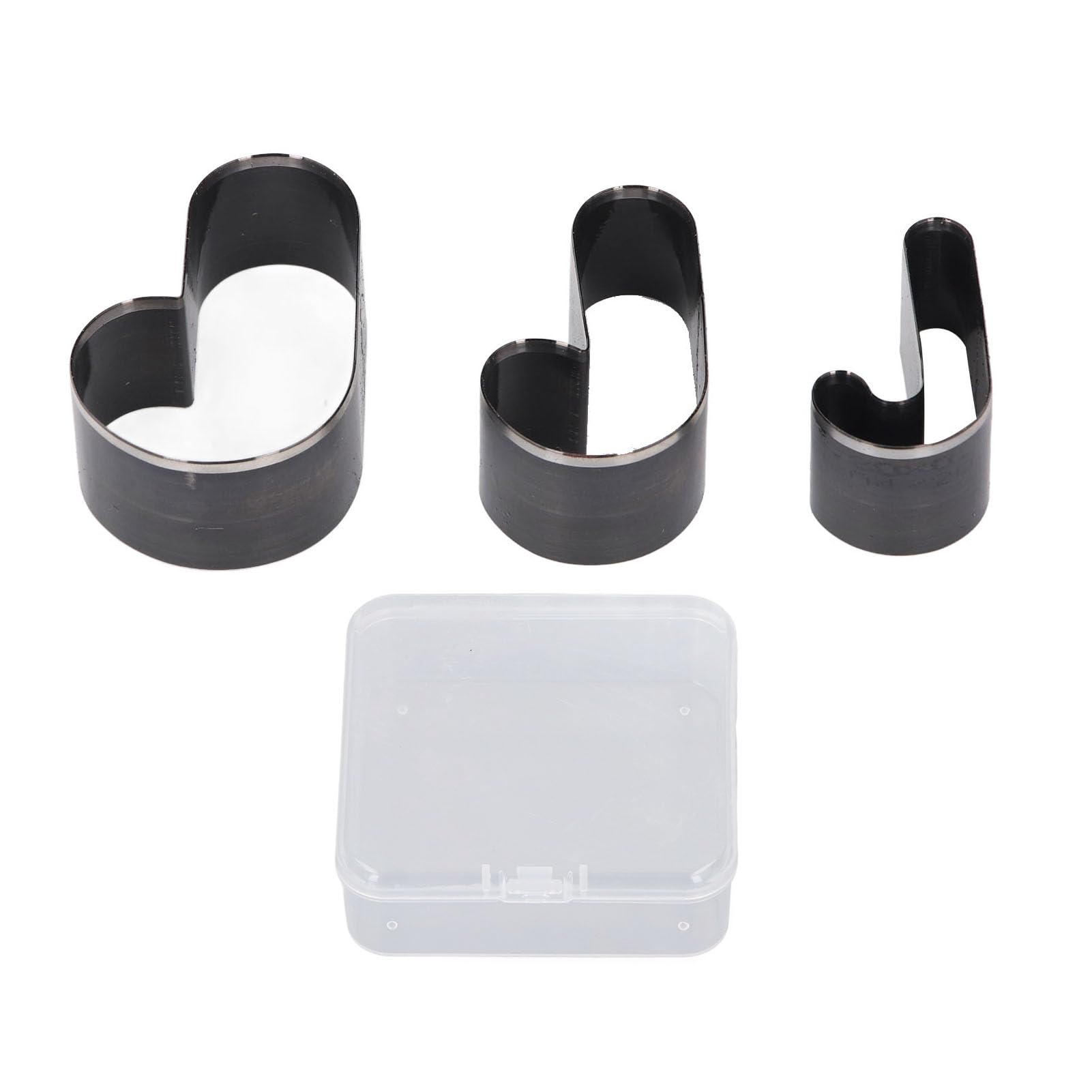 3PCS Alloy Steel Hollow Punch Cutting Machine Set, Cane Shaped Cutting Dies for Leather Crafts, Sizes 72mm 53mm 45mm, Fine Welding, Cuts, Long Lasting