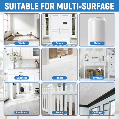 Image of White Paint Multi Surface Semi-Gloss White Touch Up Paint Repair for Metal,Wall,Door,Cabinets,Wood,Furniture, Appliance,Metal, Acrylic Touch Up Paint Pen, Enamel 30ML