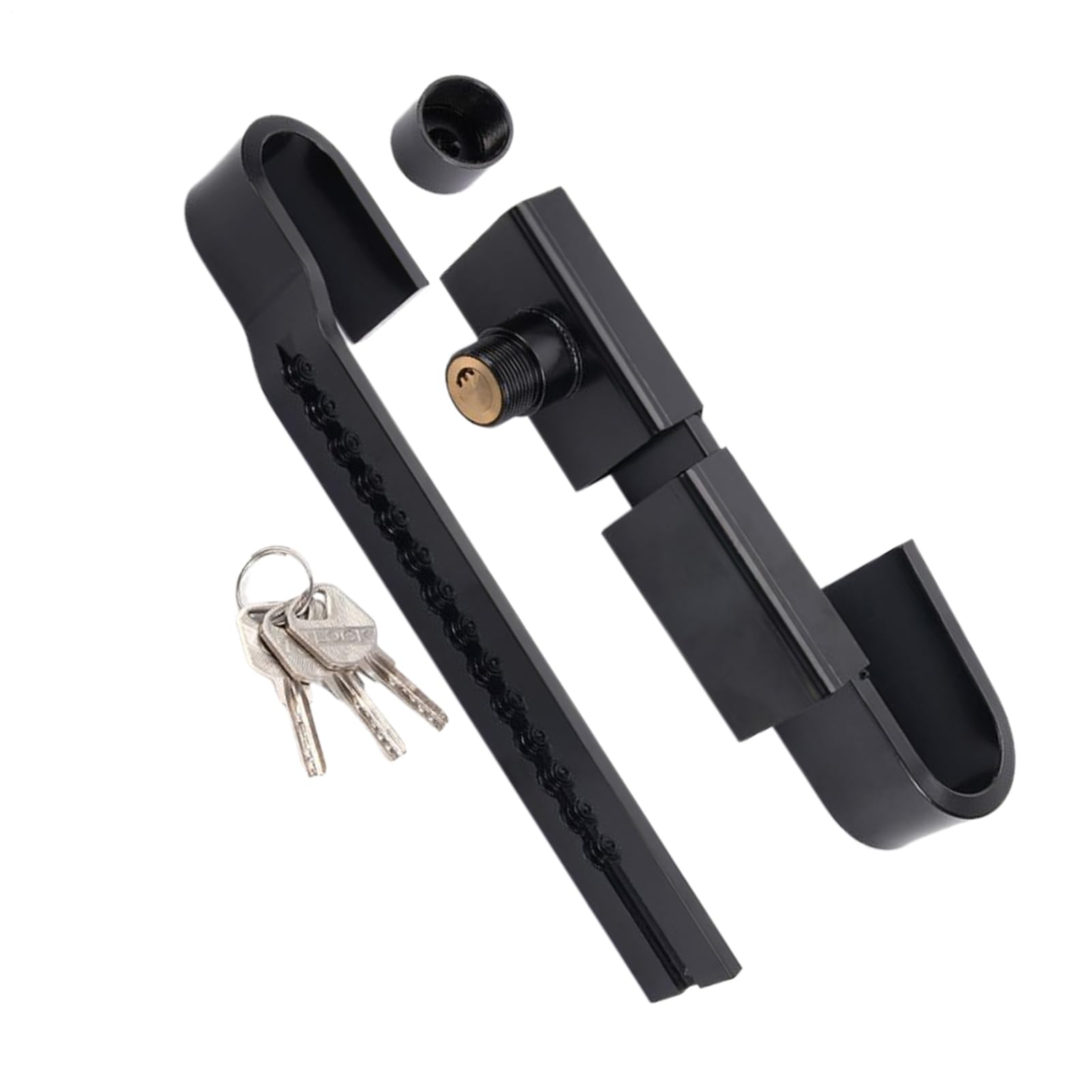 Cerradura Para Contenedor, Cerradura para Puertas de Almacén con 3 Llaves, Candado de Acero Ajustable para Transporte, Remolque, Carga, Almacenamiento y Camión