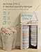 SONGMICS Laundry Basket, 44.9 Gal. Laundry Hamper, 2 Compartments, Easy Assembly, with Lid and Handles, Removable Liners, 22 x 15.7 x 29.5 Inches, Cappuccino Beige ULCB813L01