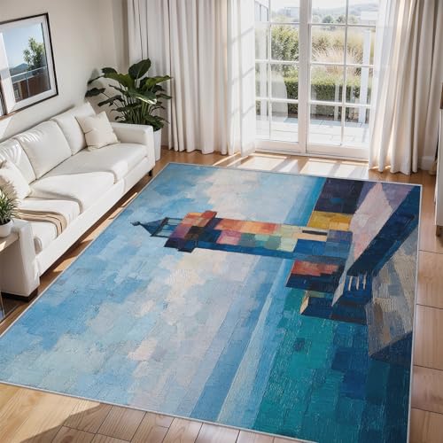 Tapis salon phare moquette nautique chambre douce 80x150 - 6