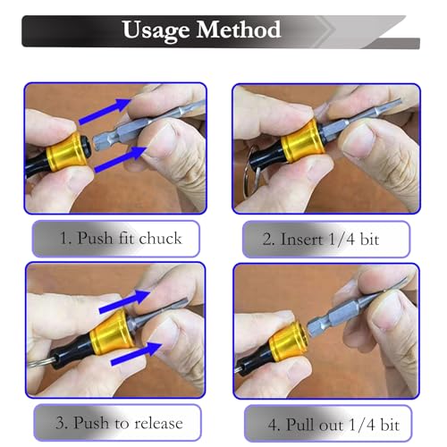 Image of 6Pcs Bit Holders, 1 /4 Socket Hex Shank Screwdriver Bit Holder
