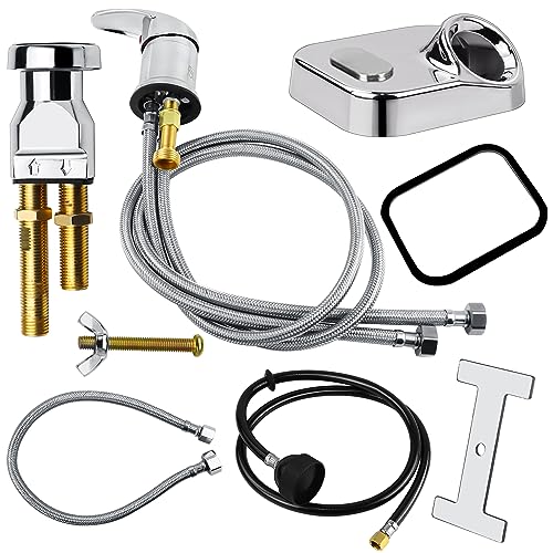 Karagas Salon Shampoo Bowl Faucet Vacuum Breaker Kit Salon Shampoo Bowl Salon Sink Faucet & Vacuum Breaker with Sprayer and Hose for Shampoo Bed Hair Salon Sink Faucet Sprayer Hose Set