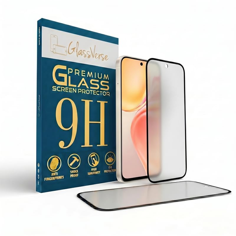 Image of GlassVerse D+ Matte Tempered Glass With 18H Hardness For Vivo V70 (Pack Of 2) with Free Installation Kit. Full screen Coverage - 6.59 inch