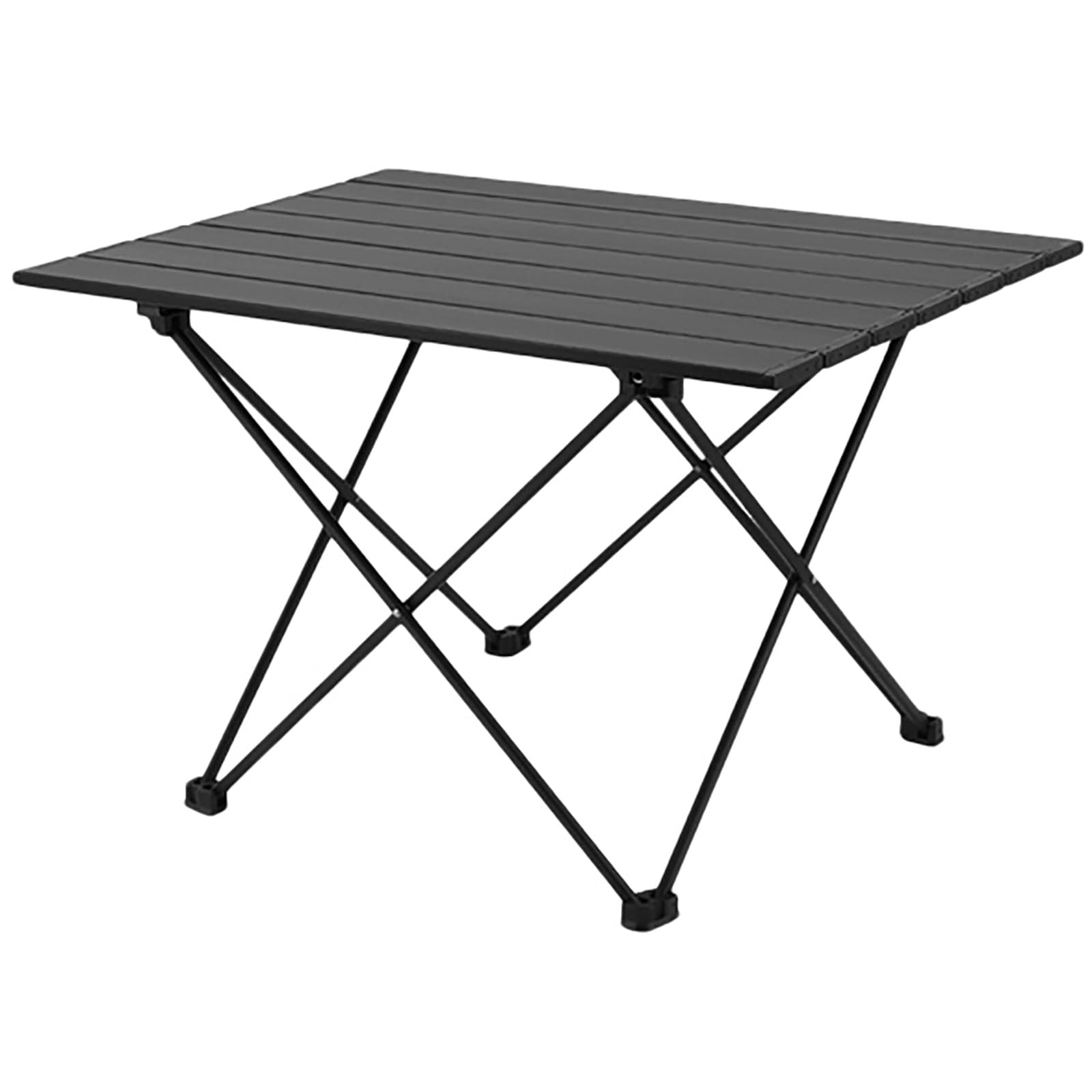 Table pliante de camping en aluminium portable avec plateau enroulable