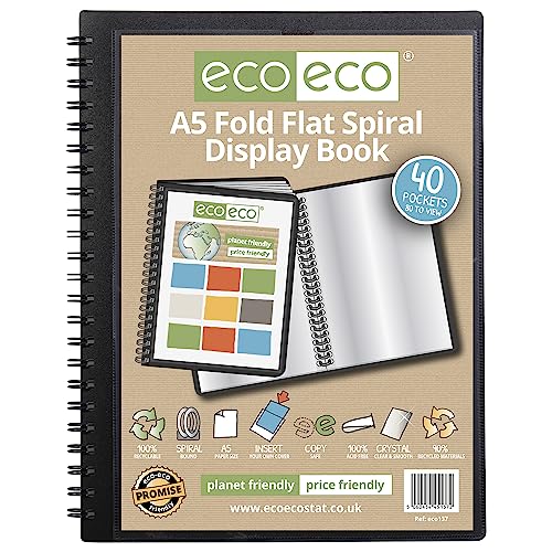 eco-eco Eco137 Sichtbuch, A5, 50% recycelt, 40 Taschen, faltbar,...