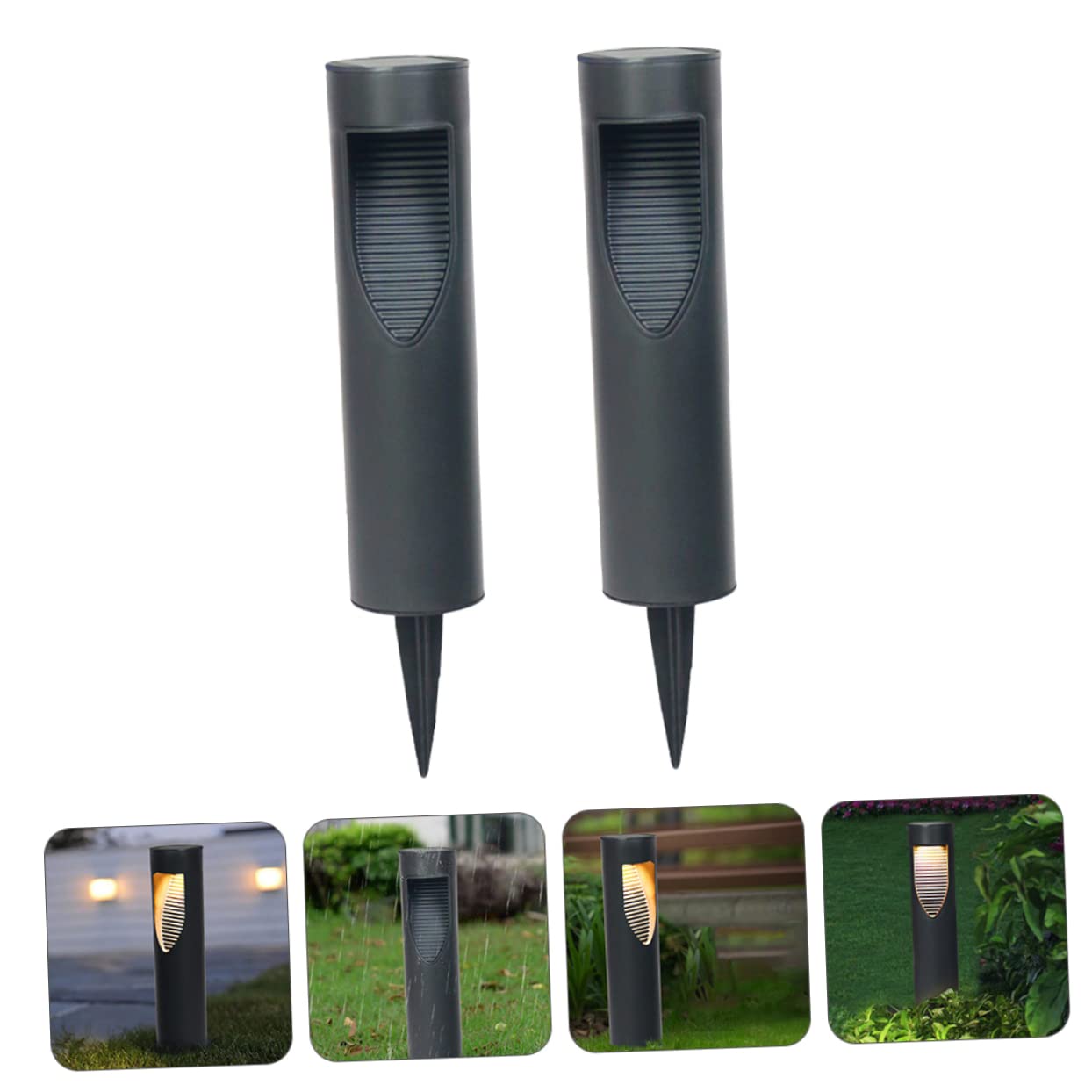 Homoyoyo 2 Pezzi Lampade da Giardino LED Impermeabili per Esterni Adatte e Spazi Illuminazione Decorativa Solare per Esterni