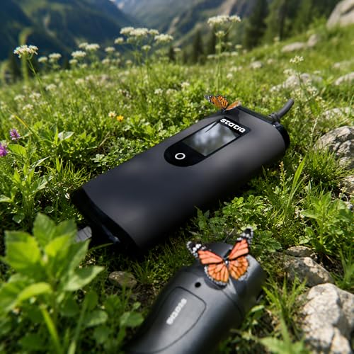 Image of Statiq 7.4kW Portable EV Charger with Carry Bag & Wall Bracket | 32A Type 2 AC | 3 Pin Industrial Plug with Connector | 6A-32A Adjustable | IP66 | LED Display | Home, Office & Travel | 2 Yr Warranty