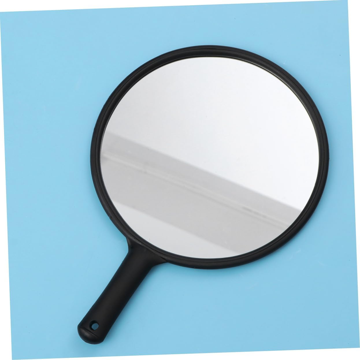 Handheld Makeup Mirror Handle Large Portable Single Side Cosmetic Mirror for Travel Shaving Beauty for Men Women