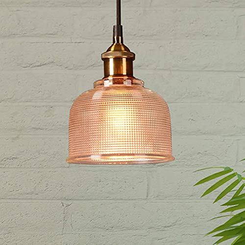 Lámpara de techo industrial moderna retro para salón o cocina con cristal caramelo 5
