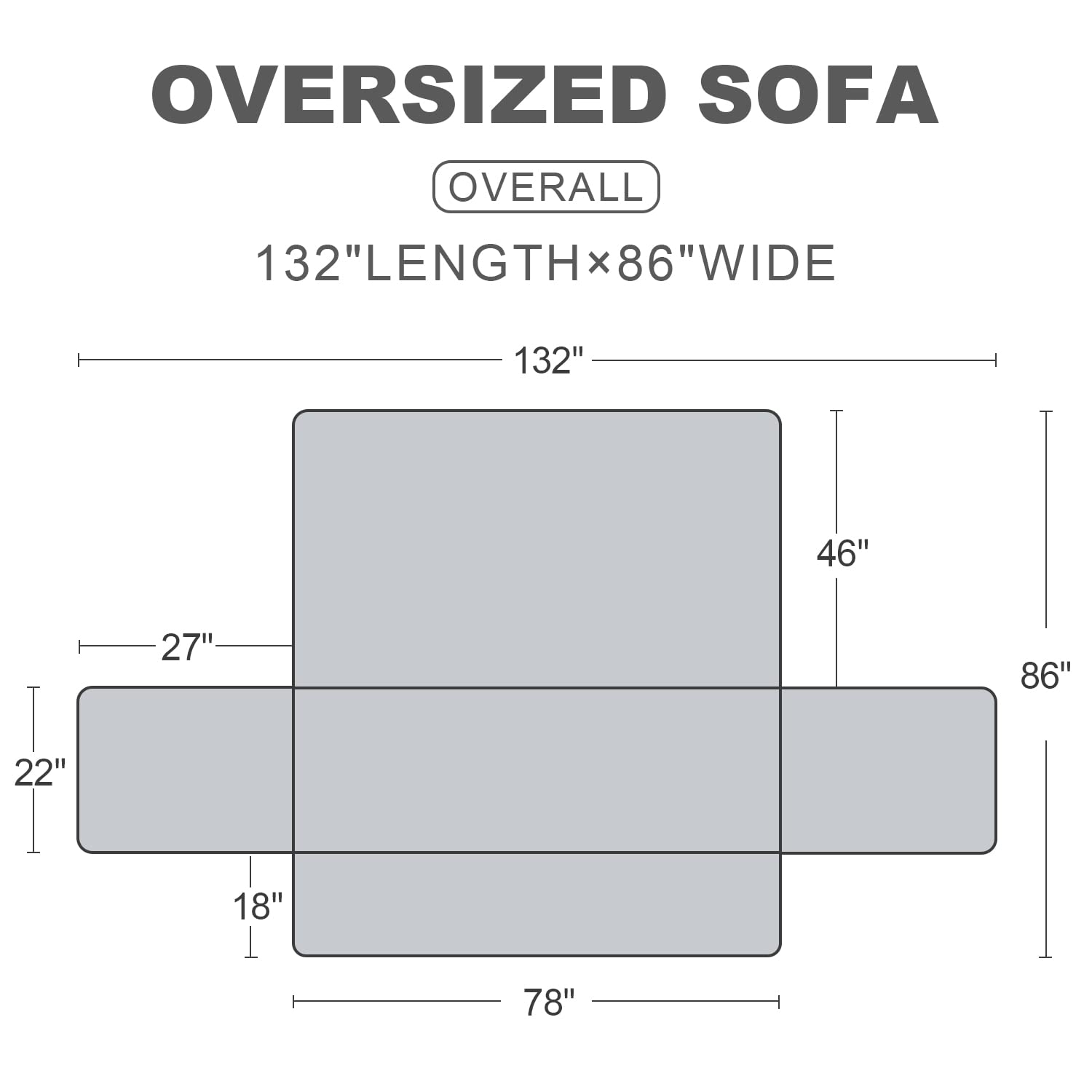 Snugglesinto Couch Cover for Oversized Sofa and Furniture,Easy-to-Install Water Resistant Slipcover, Advanced Non-Slip Furniture Protector for Kids,Dogs,Cats. (Oversized, Noble Gray)