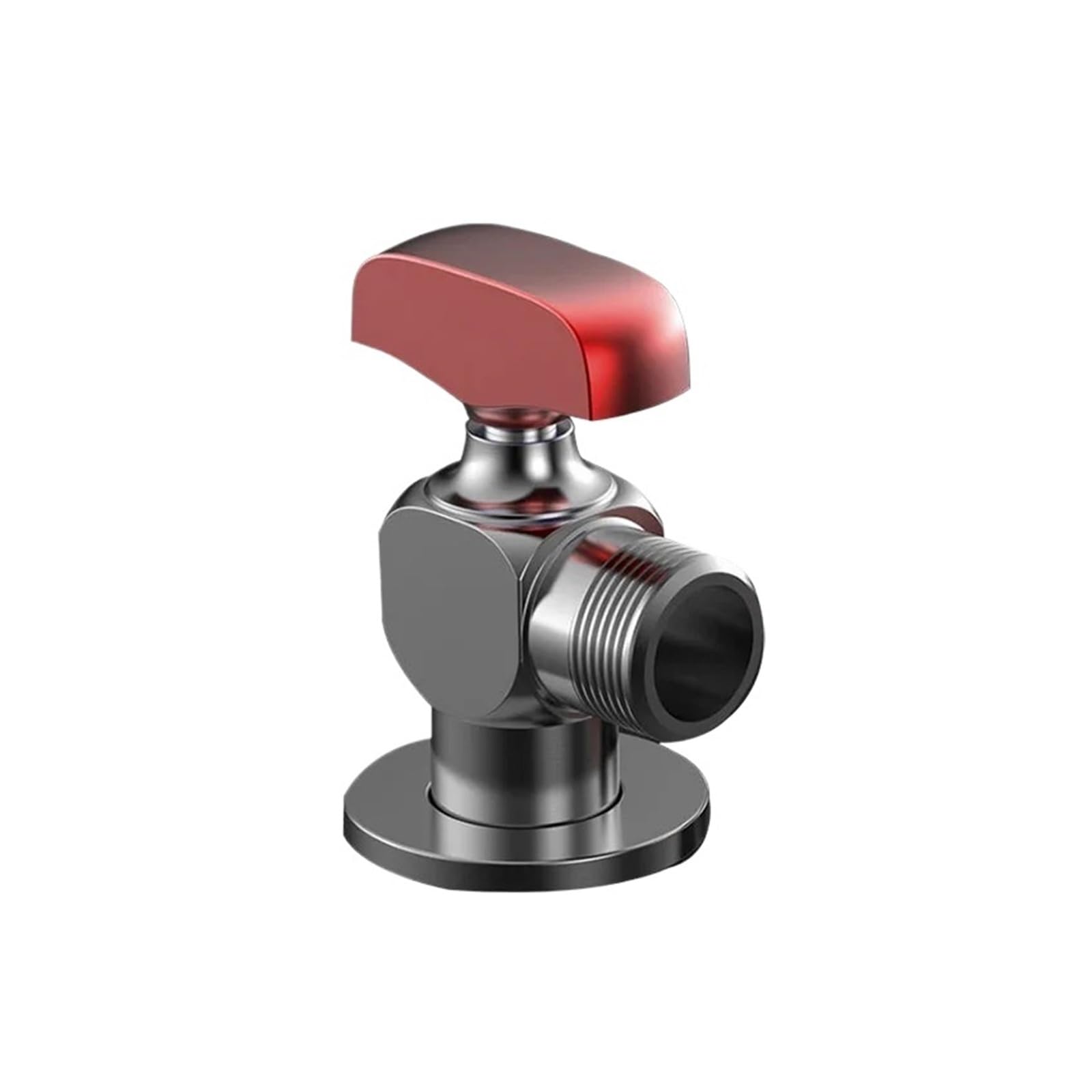 Bvhisehp Red All Copper Thickened Angle Valve G1/2 Large Flow Ball Core Water Switch(Red)