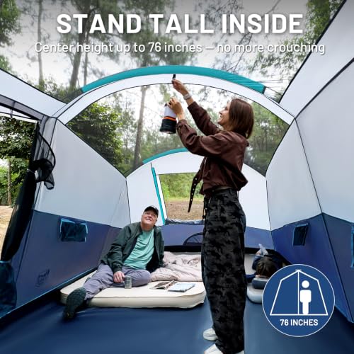 TIMBER RIDGE 8 Person Family Camping Tent with Screen Porch - Image 2