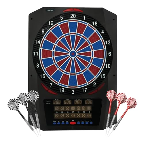 KOTO - Royal 580, Elektronische Dartscheibe, inkl. 6 Soft Tip Darts, 36 Spiele & über 580...
