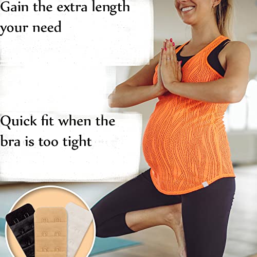 LEROSEY Women's Bra Hook and Eye Extender (White, Black, Skin, Red, Begani, Pink, Maroon,pack of 7) - Image 4