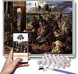 Décoration et cadeau parfaits : lorsque vous avez terminé cette magnifique peinture à l'huile, elle illumine toute la pièce. La peinture finie peut être une excellente décoration dans votre maison, bureau, hôtel et restaurant. La peinture par numéro est un cadeau parfait pour les parents, les amoureux, les amis, les enfants, pour un anniversaire, un mariage, une fête, Noël, etc. Un excellent choix de cadeau unique, même l'aîné l'adorera.