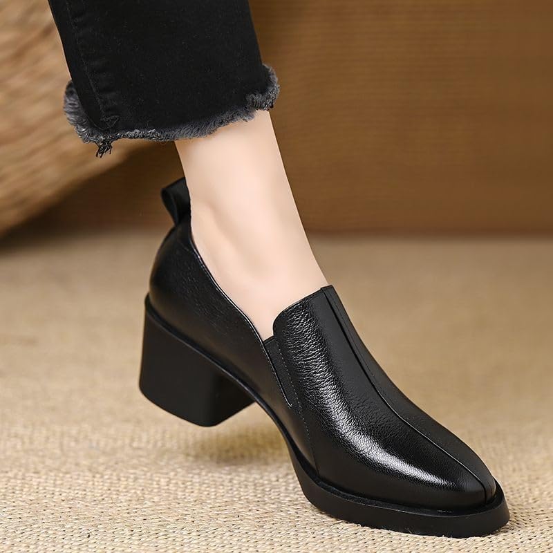 Retro Thick-Soled Fashionable Oxford Style with one-Heel Design. Easy to Put on and take Off. Suitable for Commuting, Outdoor or Formal Occasions.