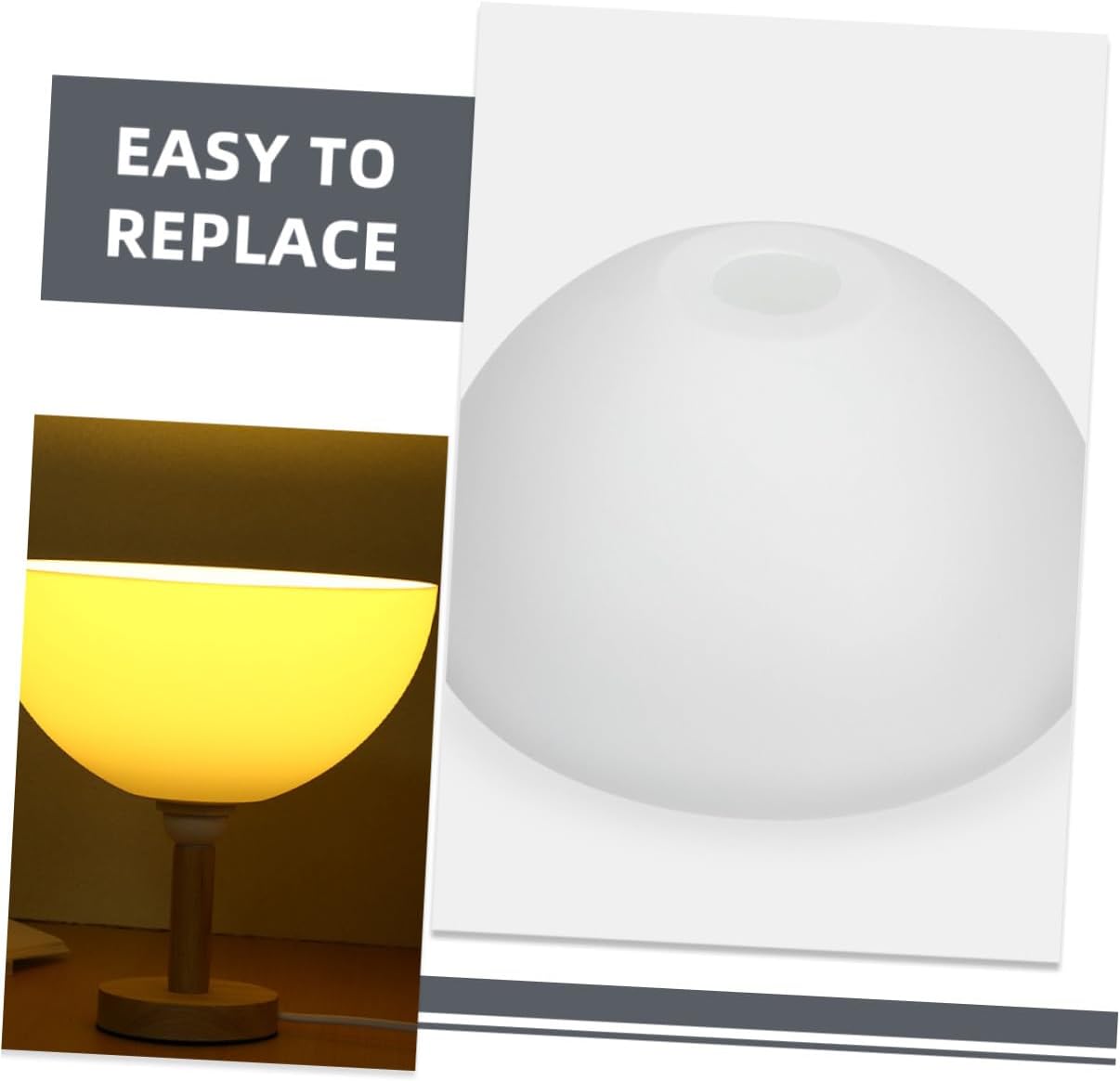 4pcs Bowl-shaped Pendant Light Shades with Center Compatible with Table Lamps and LED Lights Lighting Accessories for Ceiling and Pendant Fixtures Easy Replacement for Soft Ambient