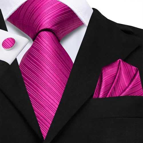 Image of Hi-Tie Men 63inches Tie Set Extra Long Necktie Paisley Tie Pocket Suqare Cufflinks Big and Tall Men Tie