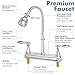Upgrade RV Kitchen Faucet, Premium Metal RV Kitchen Sink Faucet Replacement with Flexible Arc 360 Degree Rotatable Sprayer for RV, Campers, Motorhomes, Travel Trailers (8 inches Apart)