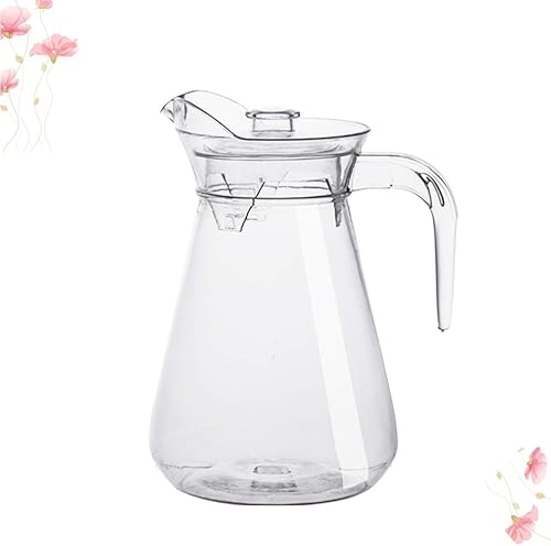 Miniatura 9 de Botellas de leche de vidrio acrílico (2 litros), jarra de agua helada transparente con tapa y asa, jarra de té para limonada, jugo, leche, bebidas